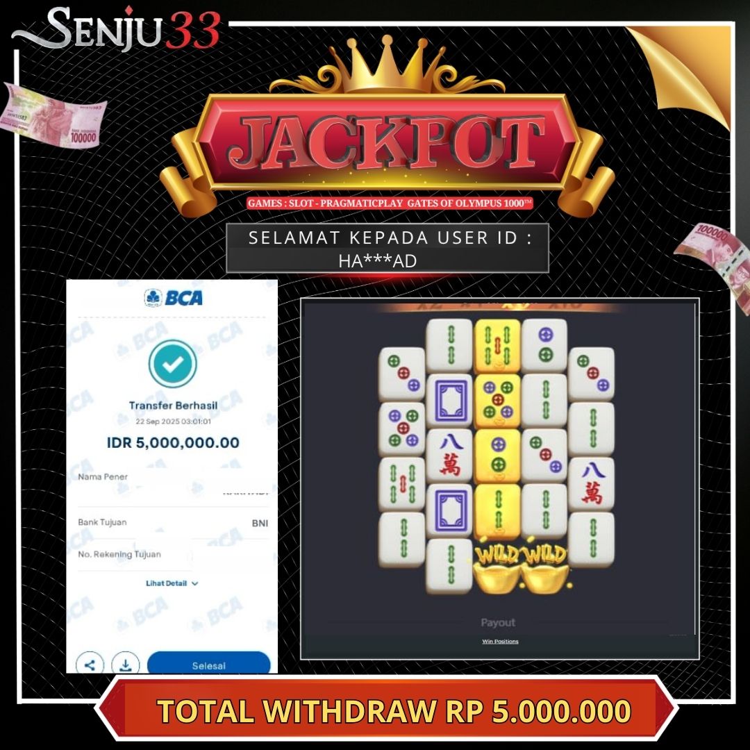 🎰 SENJU33 JACKPOT SLOT Rp. 5.000.000 LUNAS 🎉