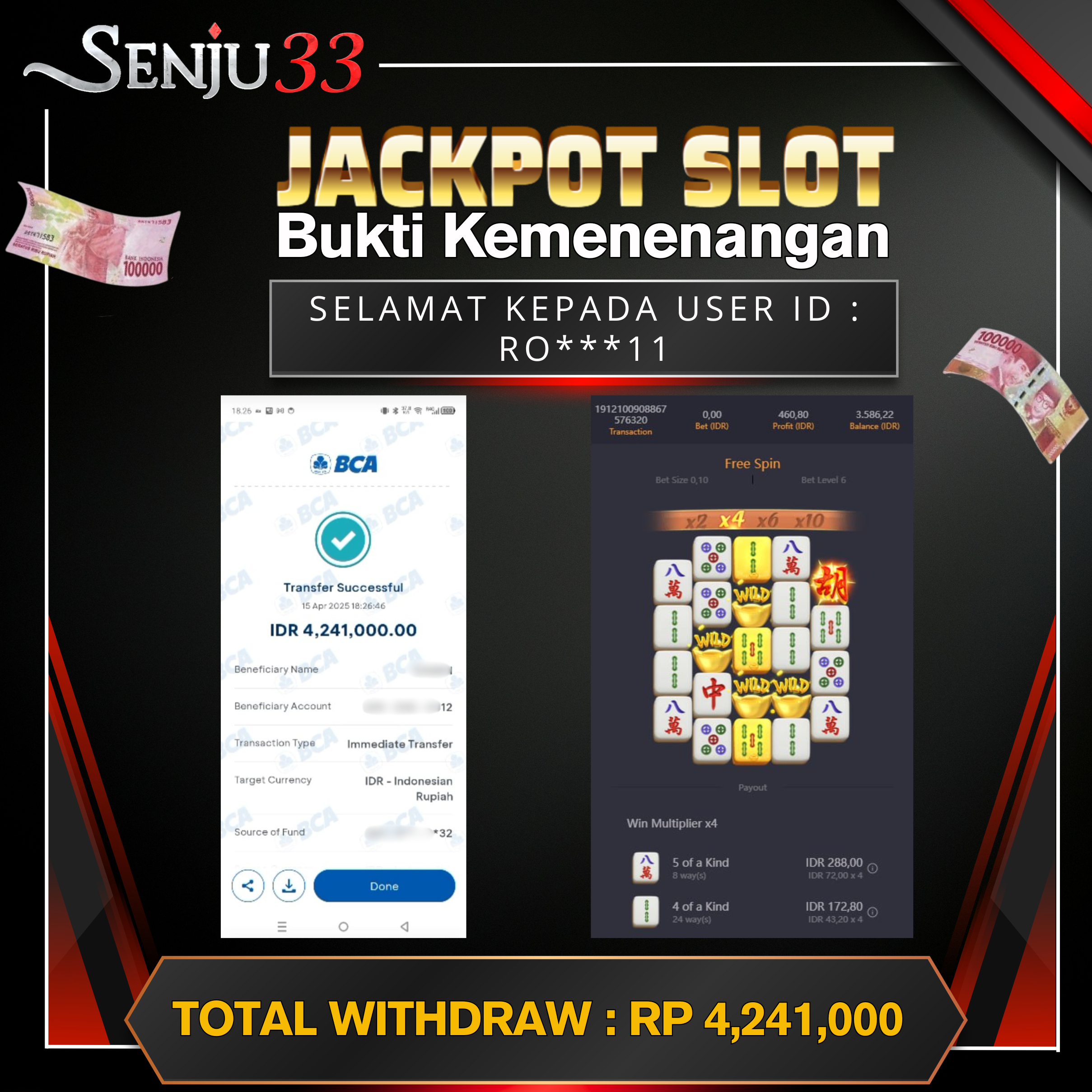 🎰 SENJU33 JACKPOT SLOT Rp. 4.241.000 LUNAS 🎉