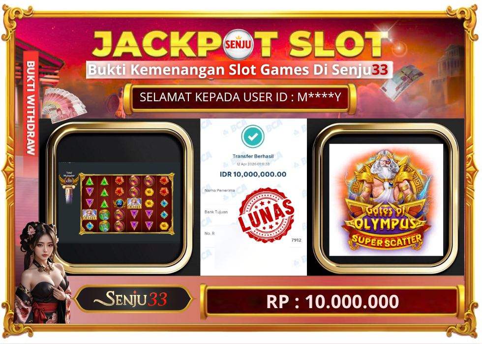🎰 SENJU33 JACKPOT SLOT Rp. 10.000.000 LUNAS 🎉